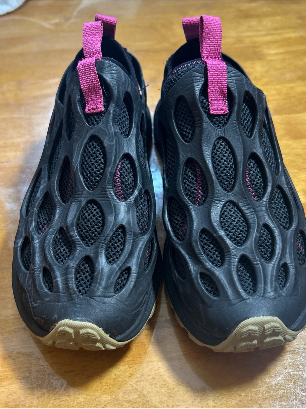 Merrell Women's Hydro Moc AT Ripstop Slip-On Shoes Black/Pink Size 7